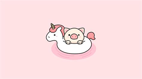 Kawaii unicorn Wallpaper 4K, Cute unicorn, Kawaii pig