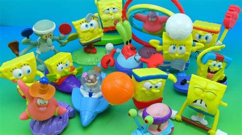 SPONGEBOB SQUAREPANTS MCDONALD'S HAPPY MEAL 2012 FULL TOY COLLECTION VIDEO - YouTube