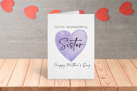 Sister Happy Mother's Day Card Sister Mothers Day Gift - Etsy