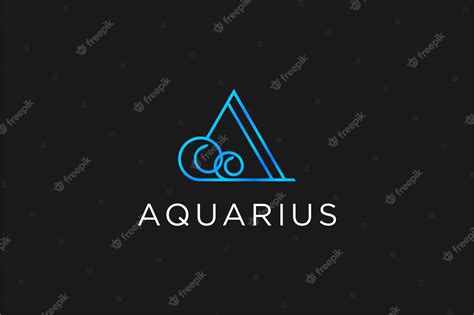 Premium Vector | Triangle water logo design aquarius icon symbol modern ...