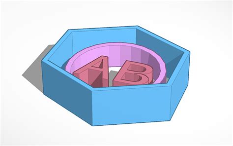 3D design AB cookie cutter | Tinkercad