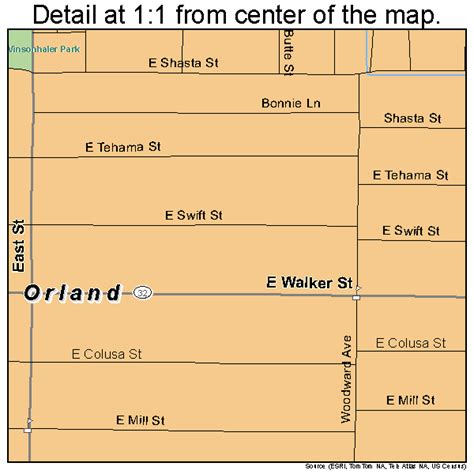 Orland California Street Map 0654274