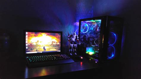 It's not the best setup, but I still love it, gaming in the dark is ...