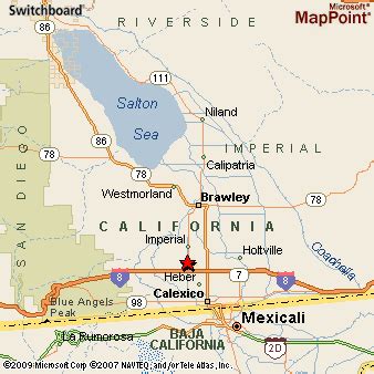 El Centro, California Area Map & More