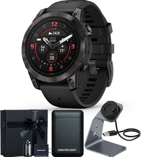 Garmin epix Gen 2 Pro Sapphire Edition, 47mm, Carbon Gray DLC Titanium | AMOLED Display, High ...