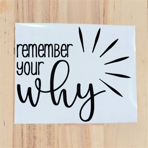 Remember Your Why Decal Rachel Hollis Decal Vinyl Decal | Etsy