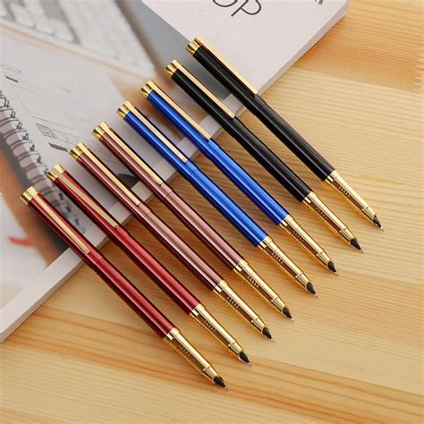 4 colors Beautiful fountain pen high quality Metal calligraphy pen 0.38 ...