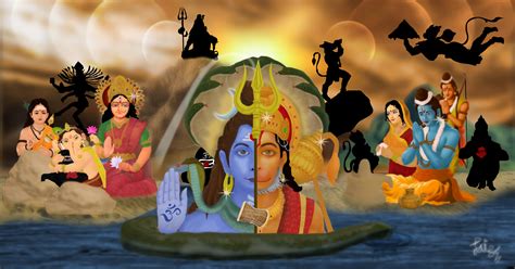 Hanuman and Shiva Family Portrait by Saie2358 on DeviantArt