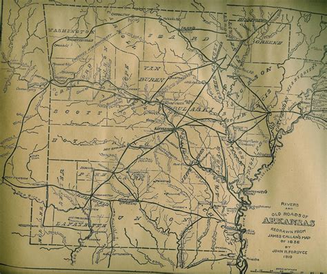 Old Map of Arkansas - 1836 | Map of arkansas, Old map, Arkansas