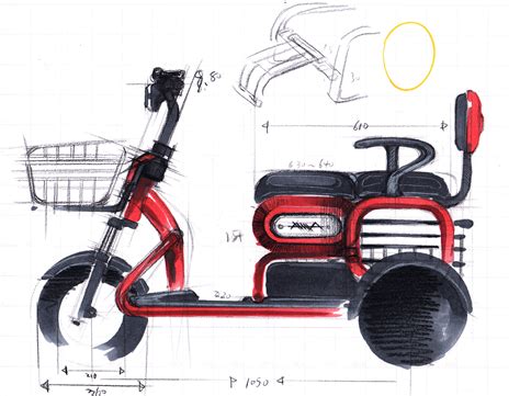 Electric Tricycle Sketch Design on Behance