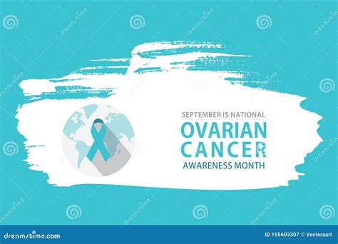 Ovarian Cancer Awareness Month Poster Design Stock Vector ...