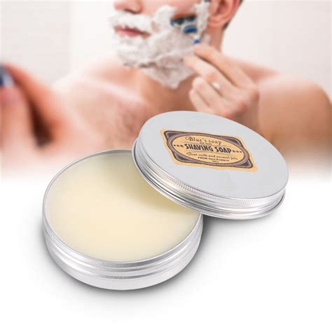 1 Pcs Mustache Shaving Cream Soap Deluxe Men's Round Facial Care Goat Milk Beard Shaving Soap ...