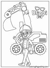 Printable Blippi Coloring Page  Free Pages sketch template