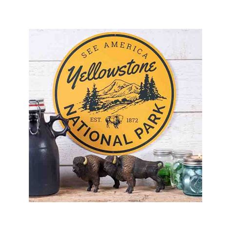 Yellowstone National Park Metal Sign - made in USA