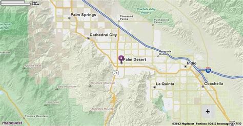 Palm Desert, CA Map | MapQuest | Palm desert, Cathedral city, Deserts