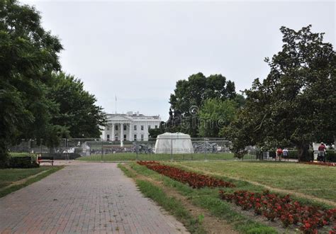 White House Building with Andrew Jackson Statue from Washington ...