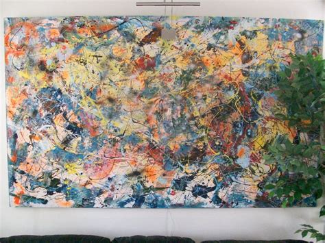 File:Modern art wall splashed handyman dripped free-form painting.jpg