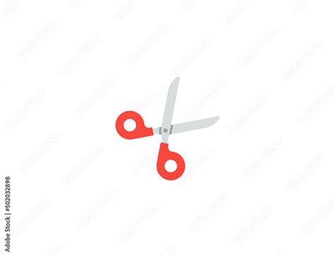 Scissors Vector Isolated Emoticon. Cutting Emoji Icon Stock Vector | Adobe Stock