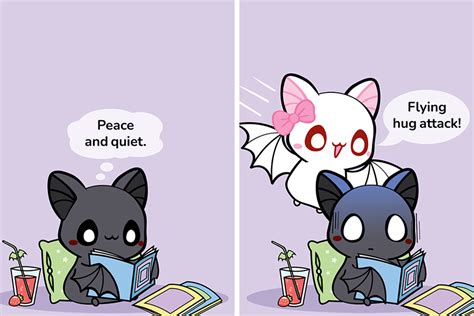 I'm Making Comics About Cute Bat Couple | Bored Panda