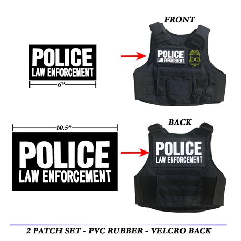 Tactical patch Set for Body Armor PVC Rubber LAW ENFORCEMENT patches f – www.AmericasFrontLine ...