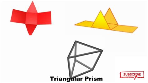 Net of Triangular Prism 3d Solid Shapes maths model/ Трикутна призма ...