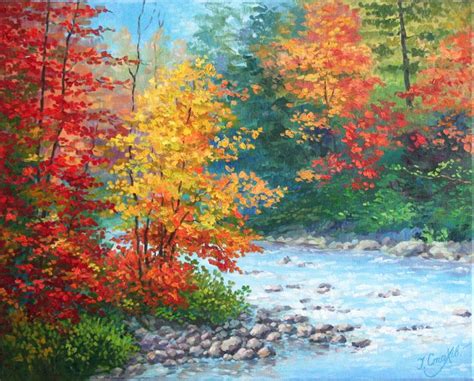 Autumn Oil Painting Landscape Wall Art Fall Wall Decor Mothers Day Gift ...