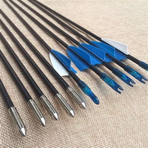 31 Inches Spine 700 Fiberglass Arrows Archery Hunting Arrows for ...