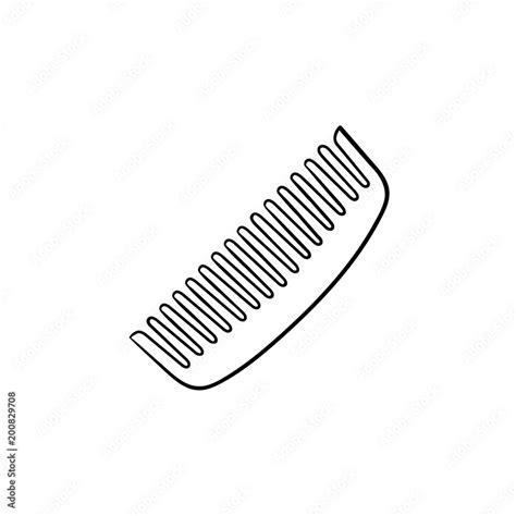 Comb hand drawn outline doodle icon. Hair comb vector sketch illustration for print, web, mobile ...