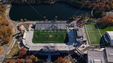 Michie Stadium, West Point Military Academy, New York in Autumn Aerial Stock Photo AX119_177 ...