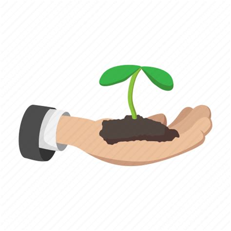 Cartoon, grow, growing, hand, plant, sprout, tree icon - Download on Iconfinder