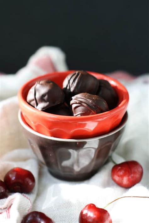 Two Ingredient Chocolate Covered Cherries. - The Pretty Bee