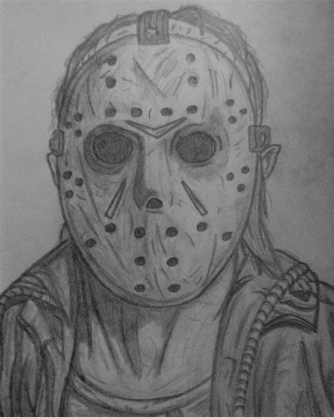 Friday the 13th - Jason Voorhees. | Jason voorhees drawing, Jason ...