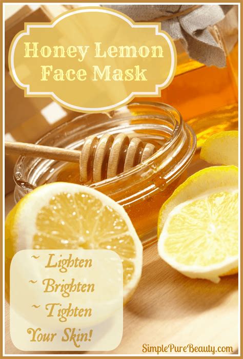 Lemon Honey Face Mask to Calm Skin, Tone and Lighten - Simple Pure Beauty