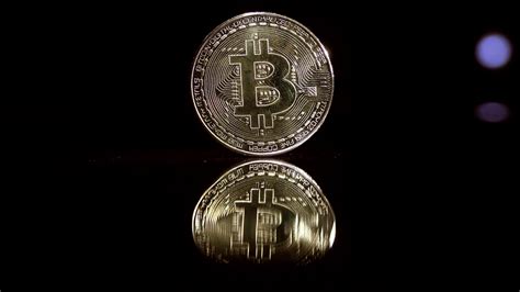 Video In 4k Resolution Bitcoin Coin On Black Stock Footage SBV ...