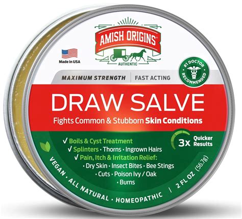 Buy Drawing Salve Ointment 1oz, ingrown Hair , Boil & Cyst, Splinter Remover, Bug and Spider ...