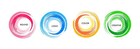 Premium Vector | Colored circles for logos and design