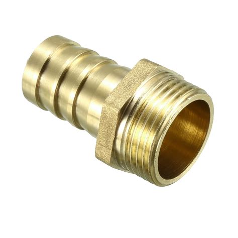 Brass Barb Hose Fitting Connector Adapter 19mm Barb x 3/4 PT Male Pipe ...