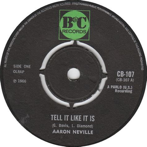 Aaron Neville - Tell It Like It Is (1969, Vinyl) | Discogs