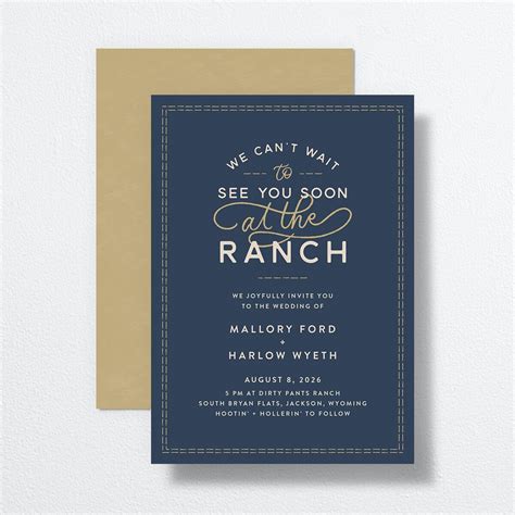 Rustic Ranch Wedding Invitations