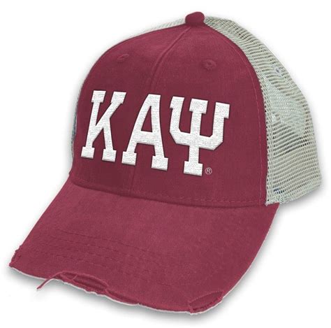 Kappa Alpha Psi Distressed Trucker Hat SALE $21.95. - Greek Gear®