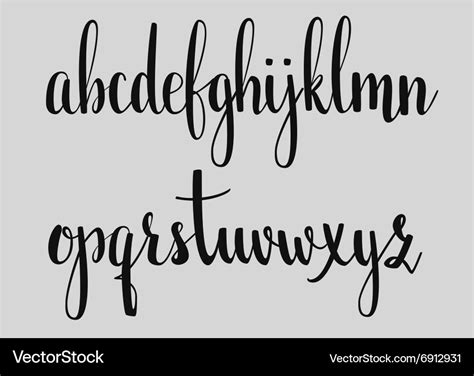 Handwritten brush style calligraphy cursive font Vector Image