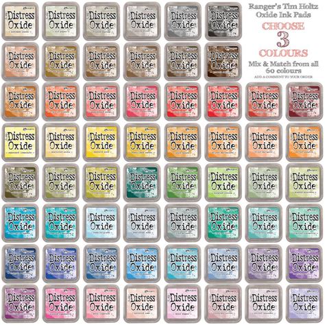 Tim Holtz Distress Oxide Ink Pad - Any 3 Colours - Choose Your Own ...