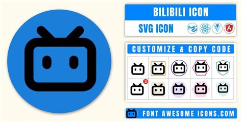 Bilibili Icon SVG Code — Download Path / HTML