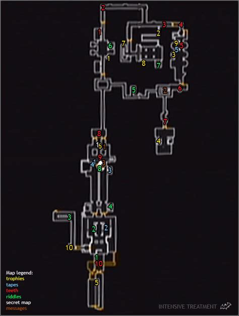 batman arkham asylum medical facility joker teeth map