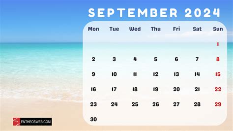 September 2024 Calendar Desktop Wallpaper - Ellen Hermine