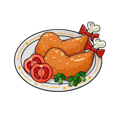 Chicken Legs Clipart PNG Images, Christmas Chicken Leg Cartoon ...