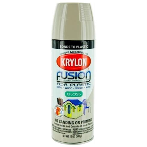 Krylon 12 oz Fusion Gloss for Plastic, River Rock - Walmart.com - Walmart.com