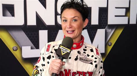 Monster Mutt Dalmatian Driver Candice Jolly - Media Day at Monster Jam World Finals XVII - YouTube