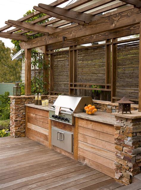 rustic Outdoor Kitchen on a budget backyards patio ideas # ...