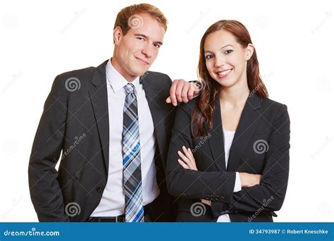 Portrait Of Two Happy Business Stock Image - Image: 34793987